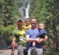 Taylor Family at Yosemite Falls in Yosemite National Park 2