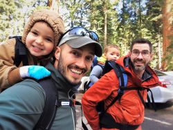 Taylor Family hiking in Giant Forest in Sequoia National Park 1