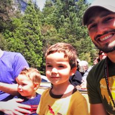 Taylor Family on tram tour of Yosemite Valley Floor in Yosemite National Park 2