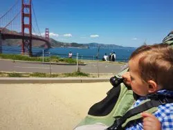 TinyMan and Golden Gate Bridge from Welcome Center GGNRA 1