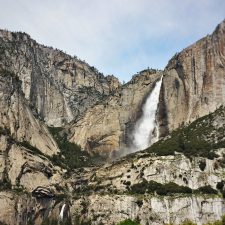 Upper Yosemite Falls from Valley Floor in Yosemite National Park 5