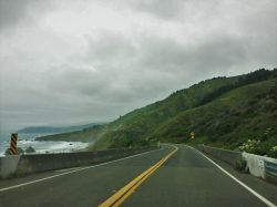 Redwood Highway along the coast
