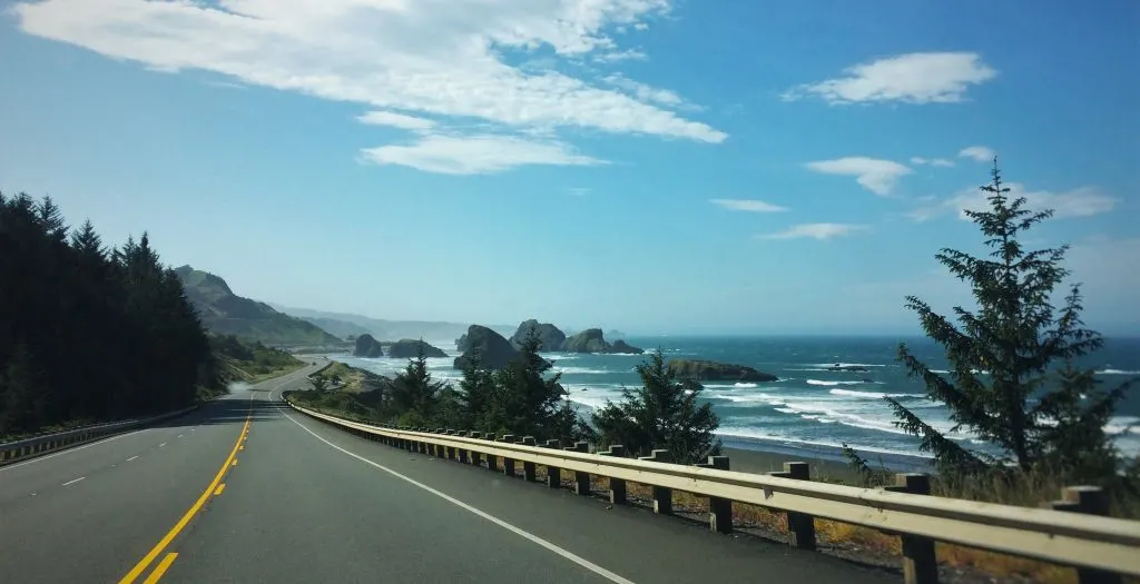 Pistol River State Park from Highway 1 Oregon Coast