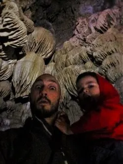 Rob Taylor and LittleMan in Oregon Caves National Monument