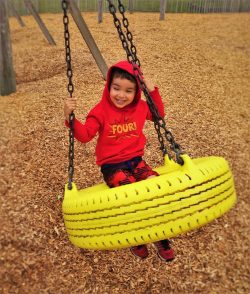 LittleMan on Swing at Beach Front Park Crescent City 1