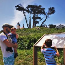 Rob Taylor and Kids at Battery Point Lighthouse Crescent City 2