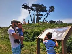 Rob Taylor and Kids at Battery Point Lighthouse Crescent City 2