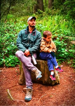 Rob Taylor and LittleMan in Redwood National Park California 2traveldads.com