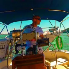 Rob Taylor boating in Fidalgo Bay Anacortes