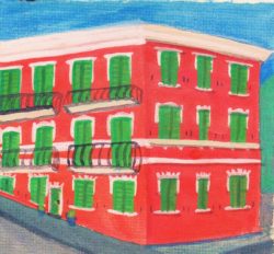 Watercolor of Hotel en Deiva Marina by Rob Taylor