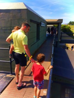 Chris Taylor and Kids at Bunkers at Fort Casey Whidbey Island 1