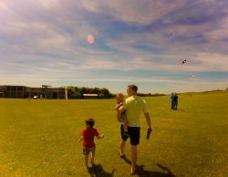 Taylor family with kites at Fort Casey Whidbey Island 1