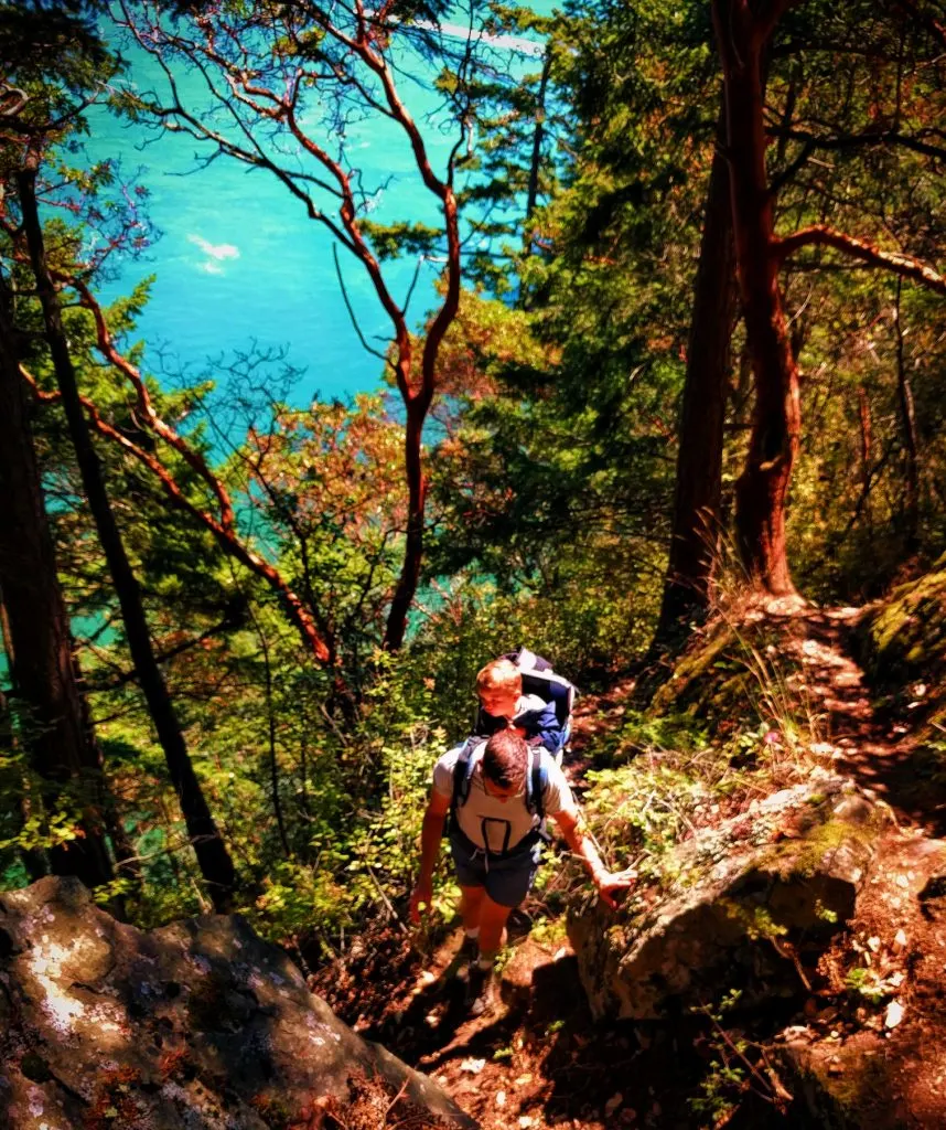 Chris Taylor hiking at Deception Pass State Park Whidbey Island 1