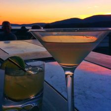 Cocktails at Sunset on Rooftop of Majestic Inn Anacortes header