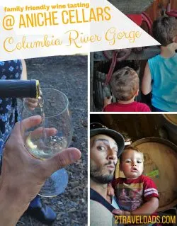 Wine tasting is part of visiting Washington State, so family friendly wine tasting is a welcome find! AniChe Cellars in the Columbia River Gorge is welcoming and ready to give a family friendly experience. 2traveldads.com