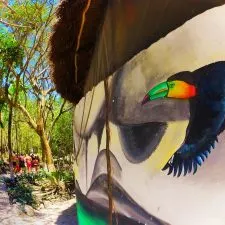 Toucan Mural at Cenotes Dos Ojos Playa del Carmen Mexico