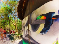 Toucan Mural at Cenotes Dos Ojos Playa del Carmen Mexico