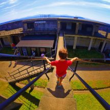 LittleMan at bunkers at Fort Casey Whidbey Island 2