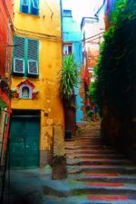 Narrow Street in Corniglia Cinque Terre Italy 1e