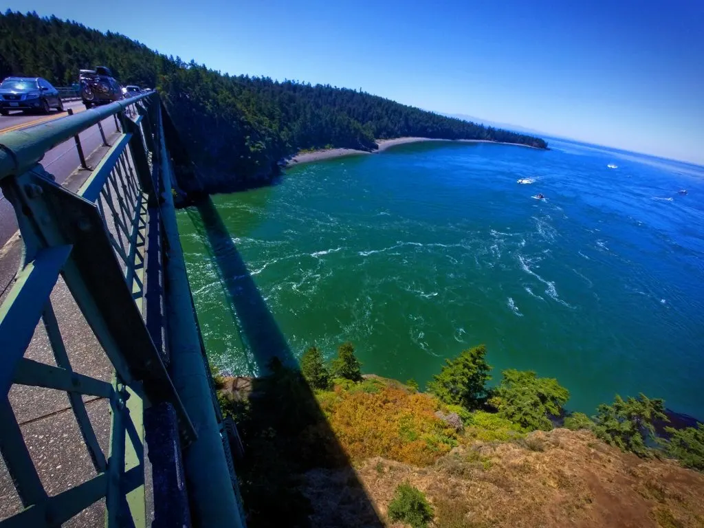 View of Deception Pass Bridge Deception Pass State Park Whidbey Island 3