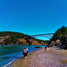 People on Beach at Deception Pass State Park Whidbey Island 1