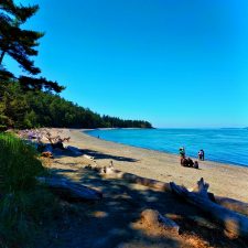 People on Beach at Deception Pass State Park Whidbey Island 3