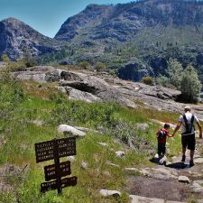 Rob Taylor and Little Man hiking at Hetch Hetchy