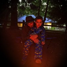 Rob Taylor and LittleMan at Campfire at Washington Park Anacortes 1