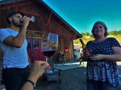 Rob Taylor and staff at Family Friendly wine tasting at AniChe Cellars Underwood Columbia River Gorge 1