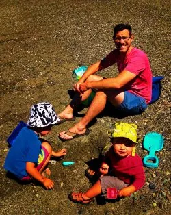 Taylor Family at beach at Washington Park Anacortes 2