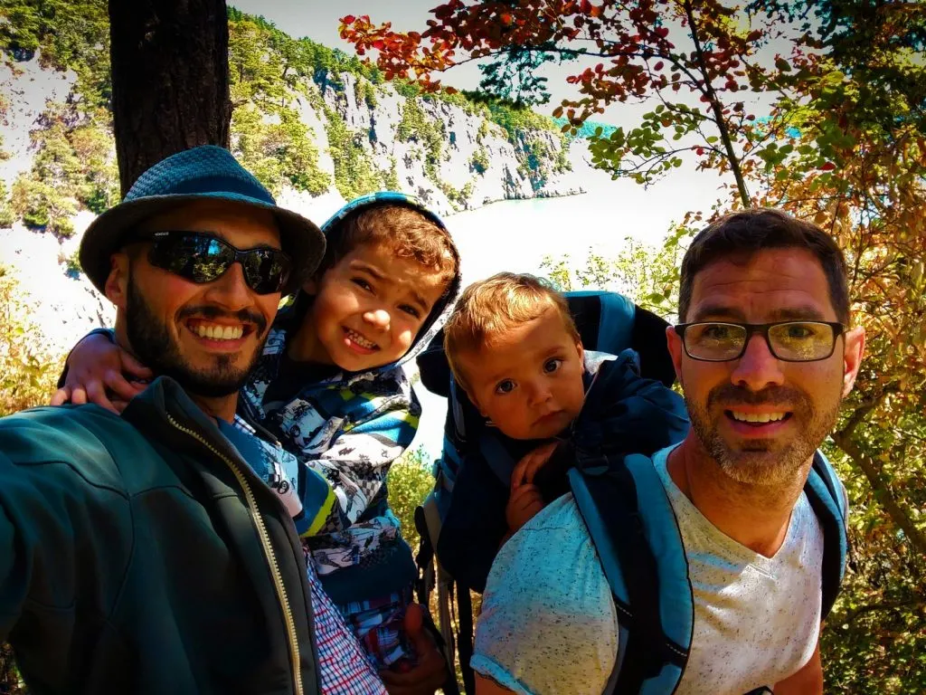 Taylor Family hiking at Deception Pass State Park Whidbey Island 1