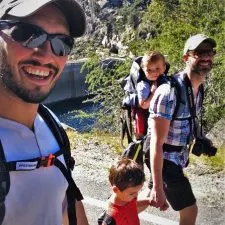 Taylor Family hiking at Hetch Hetchy Yosemite National Park 7