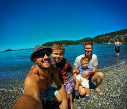 Taylor family at beach Deception Pass State Park Whidbey Island 3