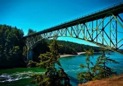 View of Deception Pass Bridge Deception Pass State Park Whidbey Island 1