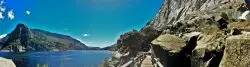 Wapama Falls and Lake at Hetch Hetchy Yosemite National Park 2