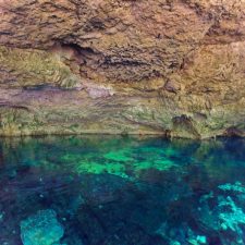 Crystal Blue Water Inside Mouth of Cenotes Dos Ojos Playa del Carmen Mexico
