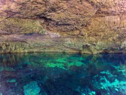 Crystal Blue Water Inside Mouth of Cenotes Dos Ojos Playa del Carmen Mexico