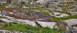 Water flowing over granite at Hetch Hetchy Yosemite National Park 1