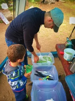 Chris Taylor and LittleMan camping at Cle Elum River campground 1