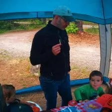 Chris Taylor and LittleMan camping at Cle Elum River campground 3