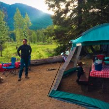 Chris Taylor and LittleMan camping at Cle Elum River campground 4