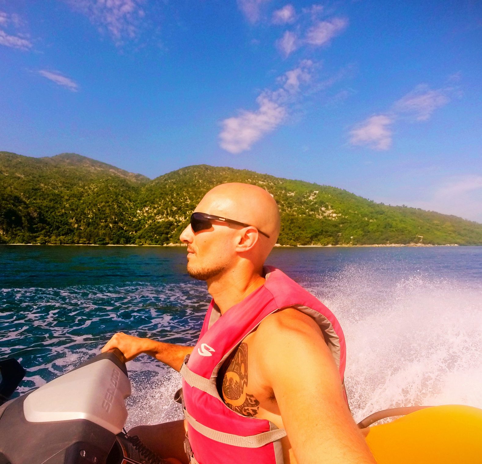 Rob Taylor on Jet skis on wave runner tour Labadee Haiti 1