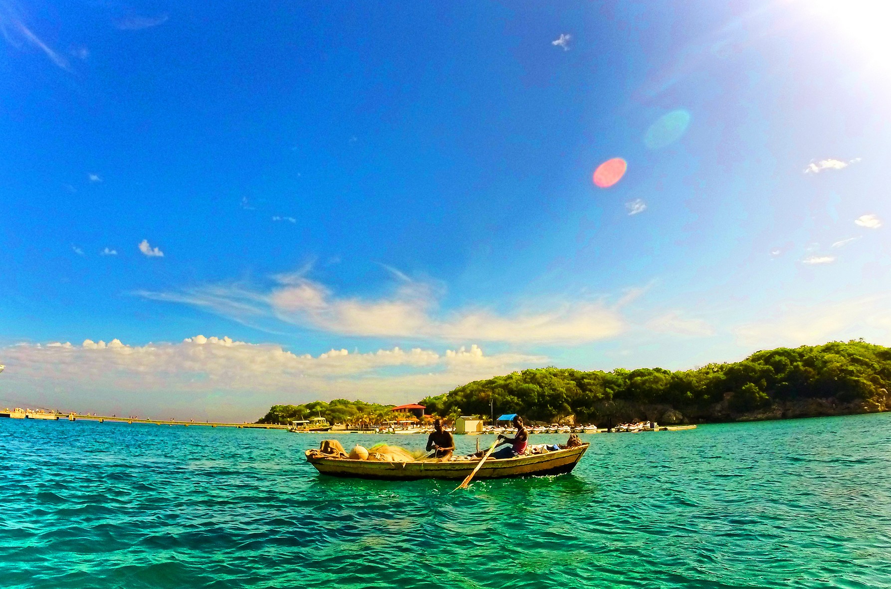 Artisan Haitian crafts for sale on boat in Labadee Haiti 2