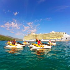 Jet skis on wave runner tour Labadee Haiti with Oasis of the Seas Royal Caribbean 1