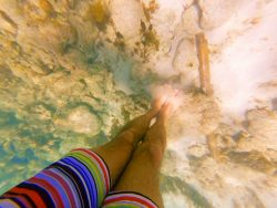 Legs underwater swimming in Labadee Haiti 1