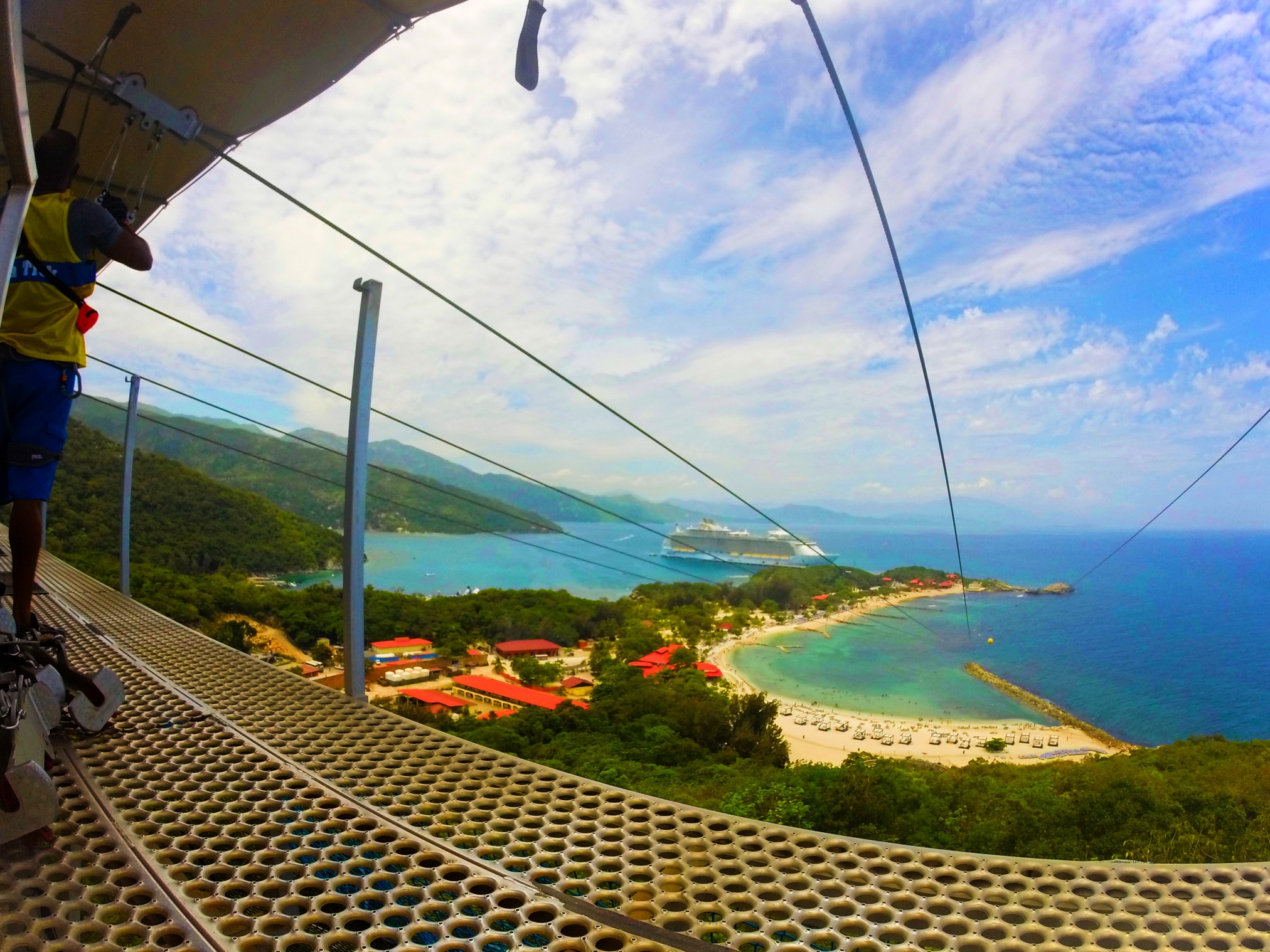 Launch platform for Worlds Longest Zip Line Labadee Haiti 1