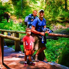 Rob Taylor and Kids hiking at Silver Falls Mt Rainier National Park 2