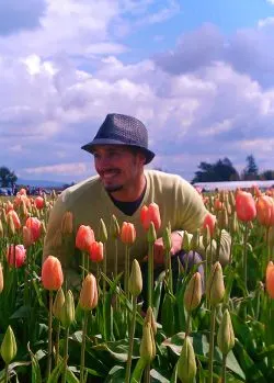 Rob Taylor in Tulip Fields La Connor Skagit Valley 1