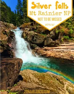 The most beautiful hike in Mt Rainier National Park is Silver Fall, and you don't even see the mountain. Beautiful waterfall, pools for splashing, good for all hiking levels. 2traveldads.com