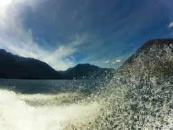 Boating at Lake Cushman Olympic Peninsula 1